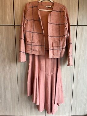 Women's Maxi Dress with Matching Jacket - Dusty Rose